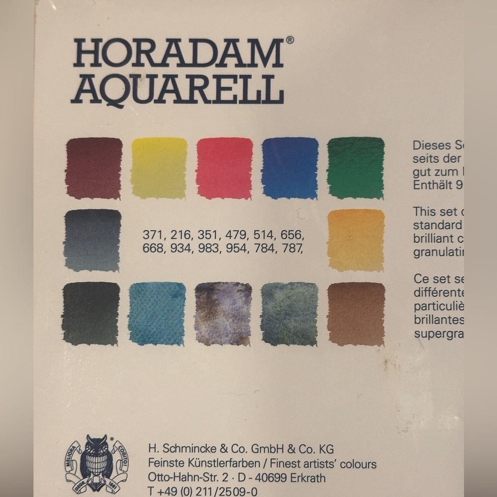 Schmincke Horadam Aquarell metal box Inspiration Set of 12, 2 Watercolor Pads - Picture 3 of 9